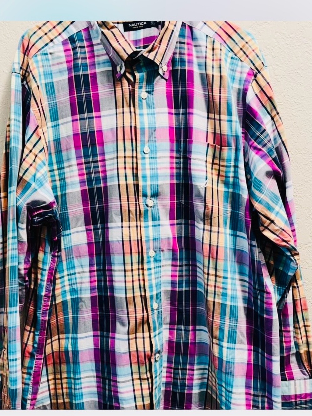 Nautica Multicolor Plaid Button-Down Shirt - Picture 2 of 7